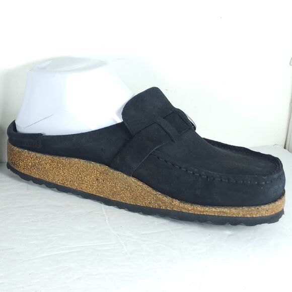 Birkenstock Women's Buckley EU38 US7N Black Suede Leather Slip On Clogs Shoes - Picture 7 of 16